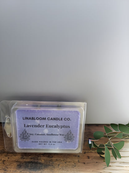 Lavender Eucalyptus 2.6oz clamshell wax melt by LinaBloom — eucalyptus and lavender